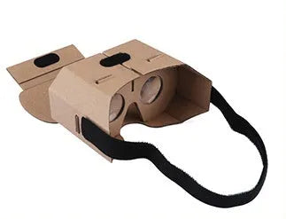 Paper virtual reality glasses for smartphones showing 3D movie and game compatibility