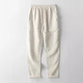 Men's brown cotton blend long sleeve shirt and trousers casual set on hanger
