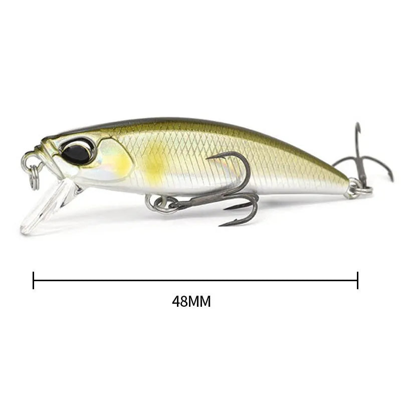 Tossing Japanese submerged Mino fishing lure for mandarin fish and snakehead