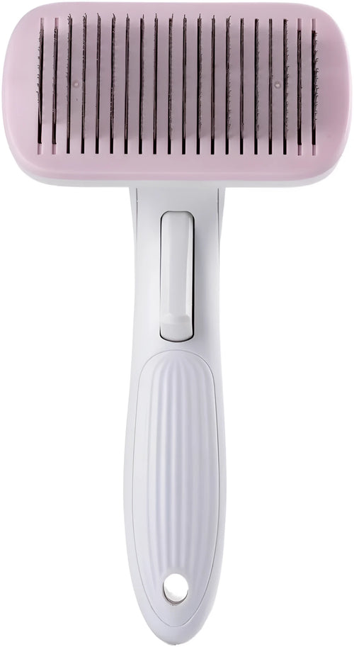 Automatic pet grooming comb with hair removal needles in blue, grey, green or pink