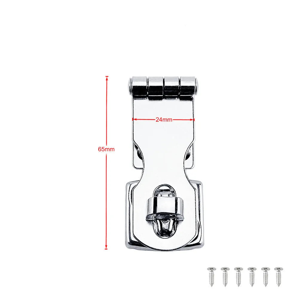 Silver 304 stainless steel lock latch bolt with mirror finish for doors cabinets boxes luggage
