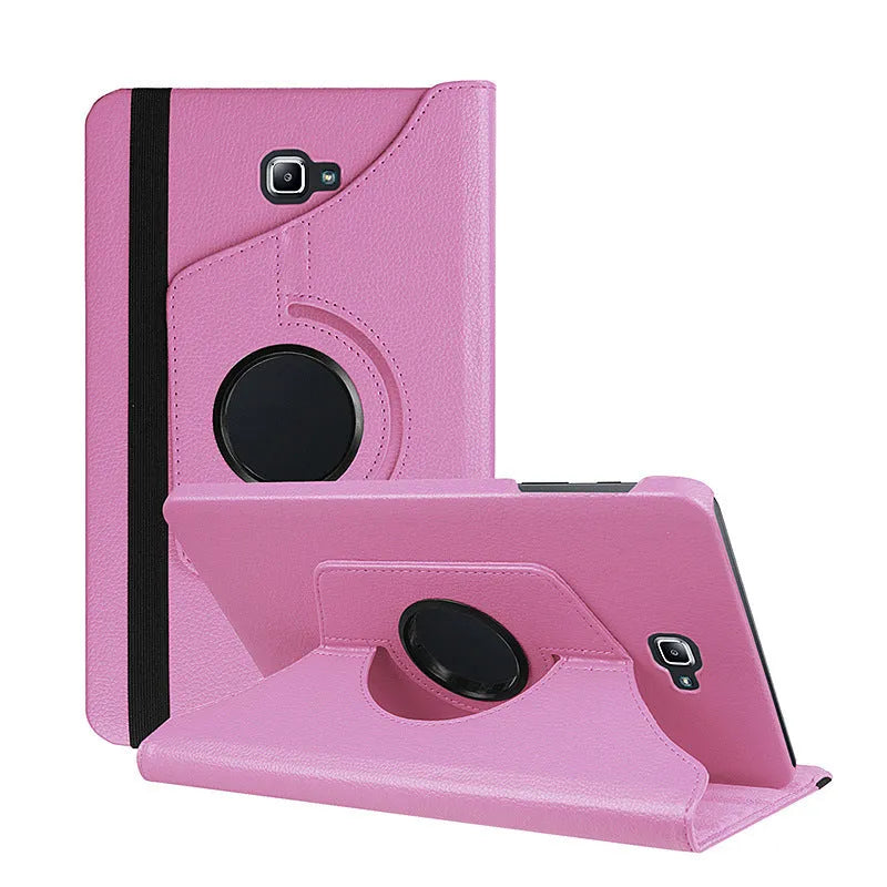 iPad 1 rotating leather protective case in clamshell design with litchi grain texture