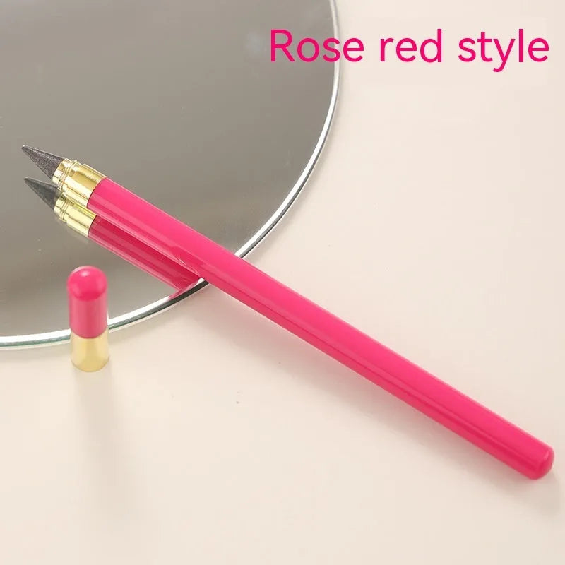 Transparent acrylic pencil with alloy tip and HB refill in multiple colours