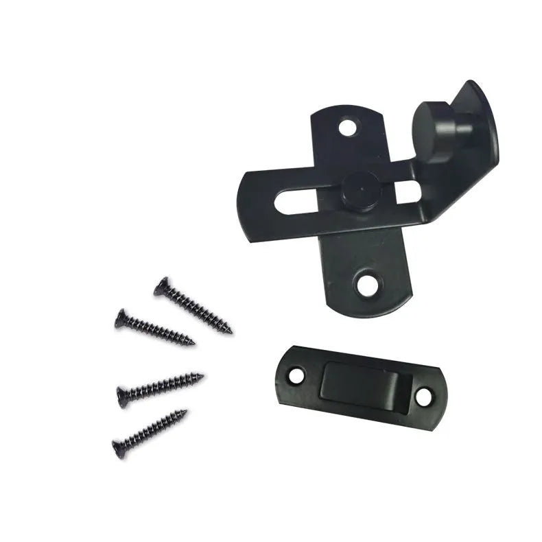 Warehouse hook lock with black carbon steel shackle for sliding doors and barn doors