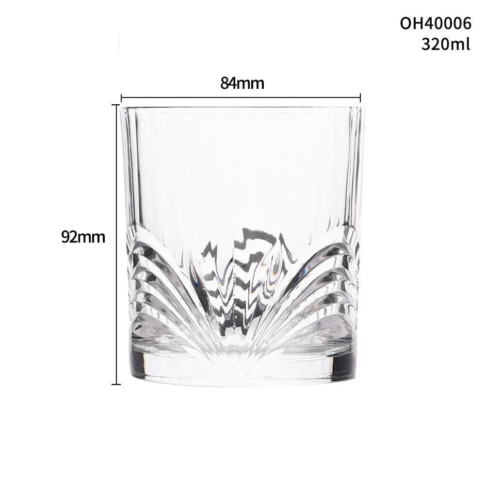 Crystal whiskey shot glass with thick bottom in one of ten colour style options