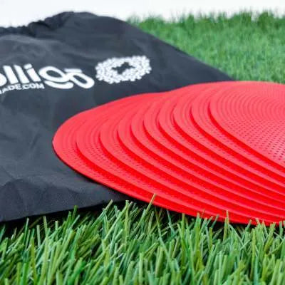 Football training landmark pad disc in bright colours showing 23cm diameter for target practice