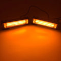 Yellow circular LED strobe warning light with 160mm diameter for 12-24V vehicle installation