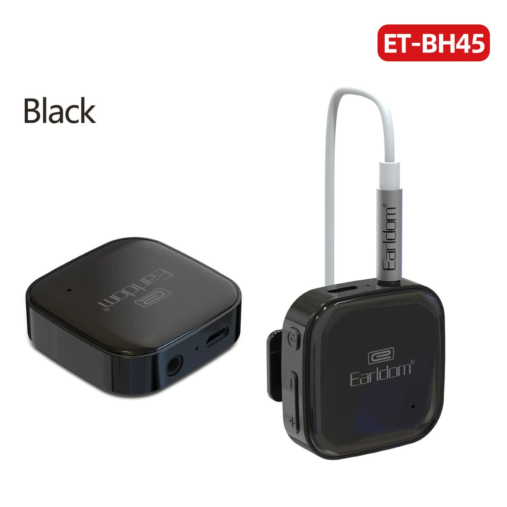 Black Lavalier-style Bluetooth wireless running headphones with earbuds and behind-the-neck cable