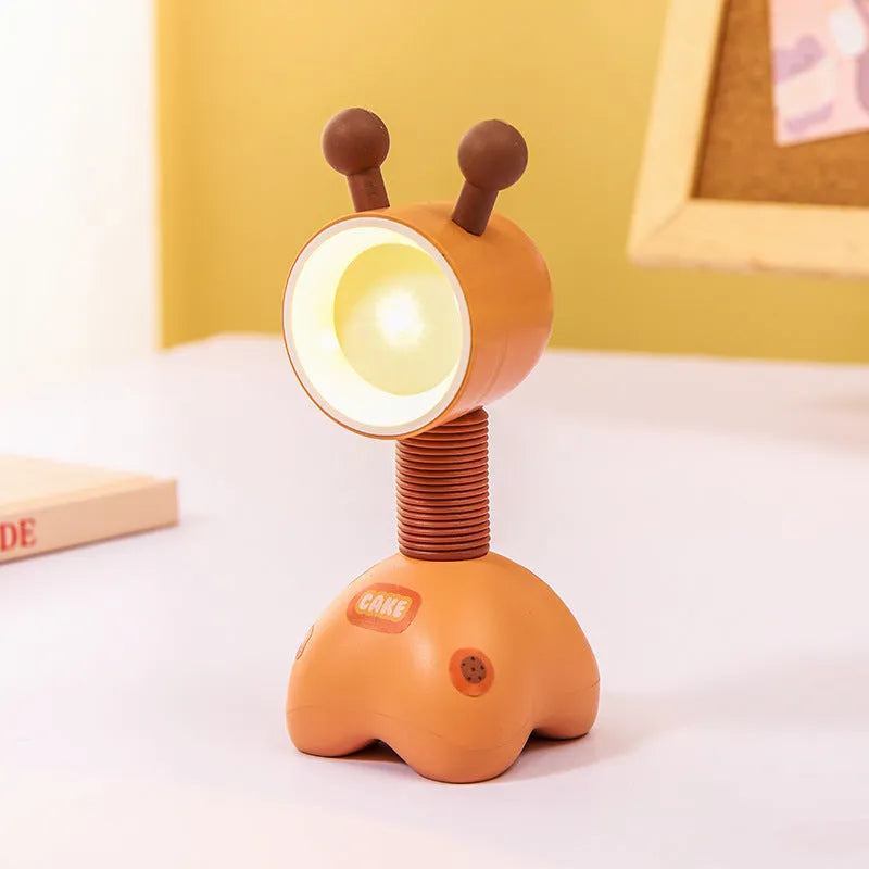 DIY cartoon magnetic small night lamp showing adjustable lighting angle and bear design