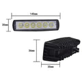Black die-cast aluminium auxiliary LED car light with bracket for 12V-24V vehicles