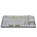 Universal transparent plastic key cap set with 132 pieces for mechanical keyboard replacement