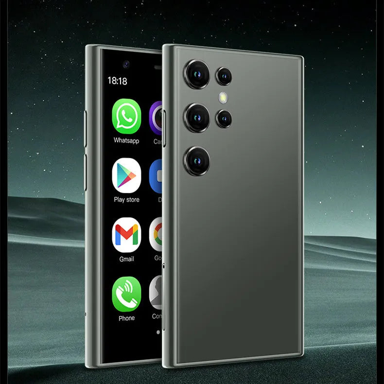 S23PRO XS15 mini smartphone in black, green, or pink purple with 30 screen and straight plate design