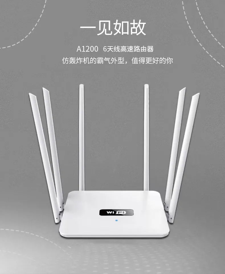 Dual-band gigabit Wi-Fi router in black or white with multiple antennas for whole home coverage