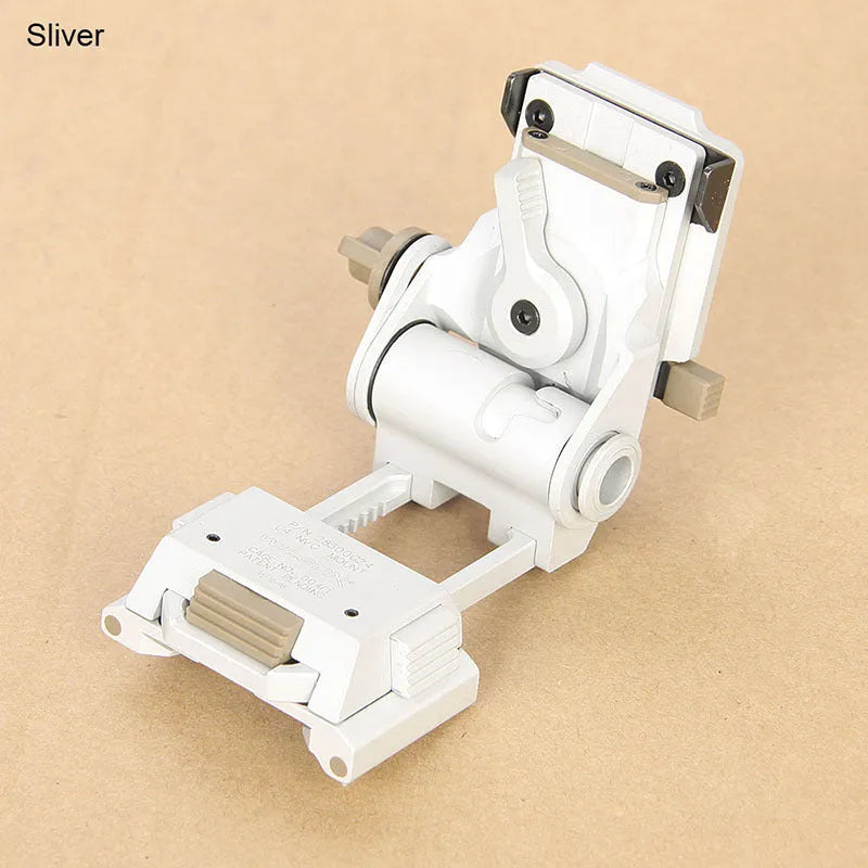 Dark earth coloured metal alloy G24 NVG helmet mount with breakaway base