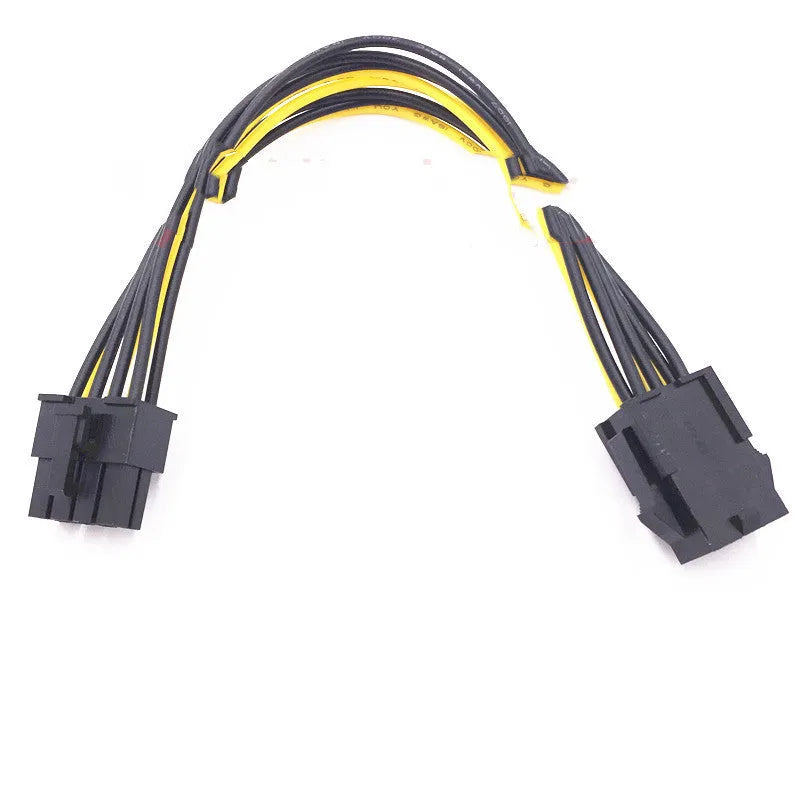 20cm 6P to 8P black extension cable for graphics card power connection