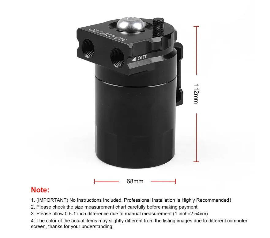 Aluminum alloy oil separator for 2018-2020 Ford Expedition in black, red, blue, or silver