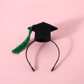 Pet doctor's degree hair band and bow tie set in woolen felt with elastic 18cm circumference