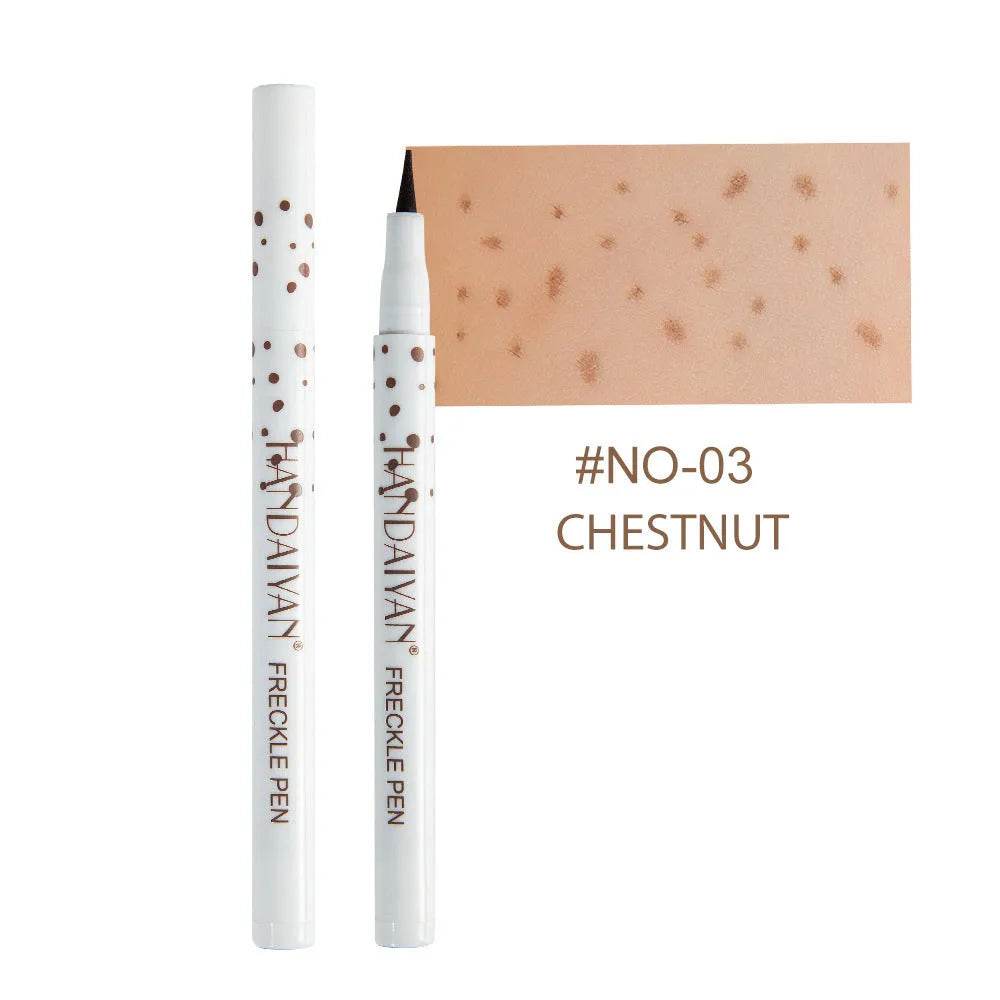Dark brown freckle pen cosmetic marker with precision tip for natural-looking waterproof freckles