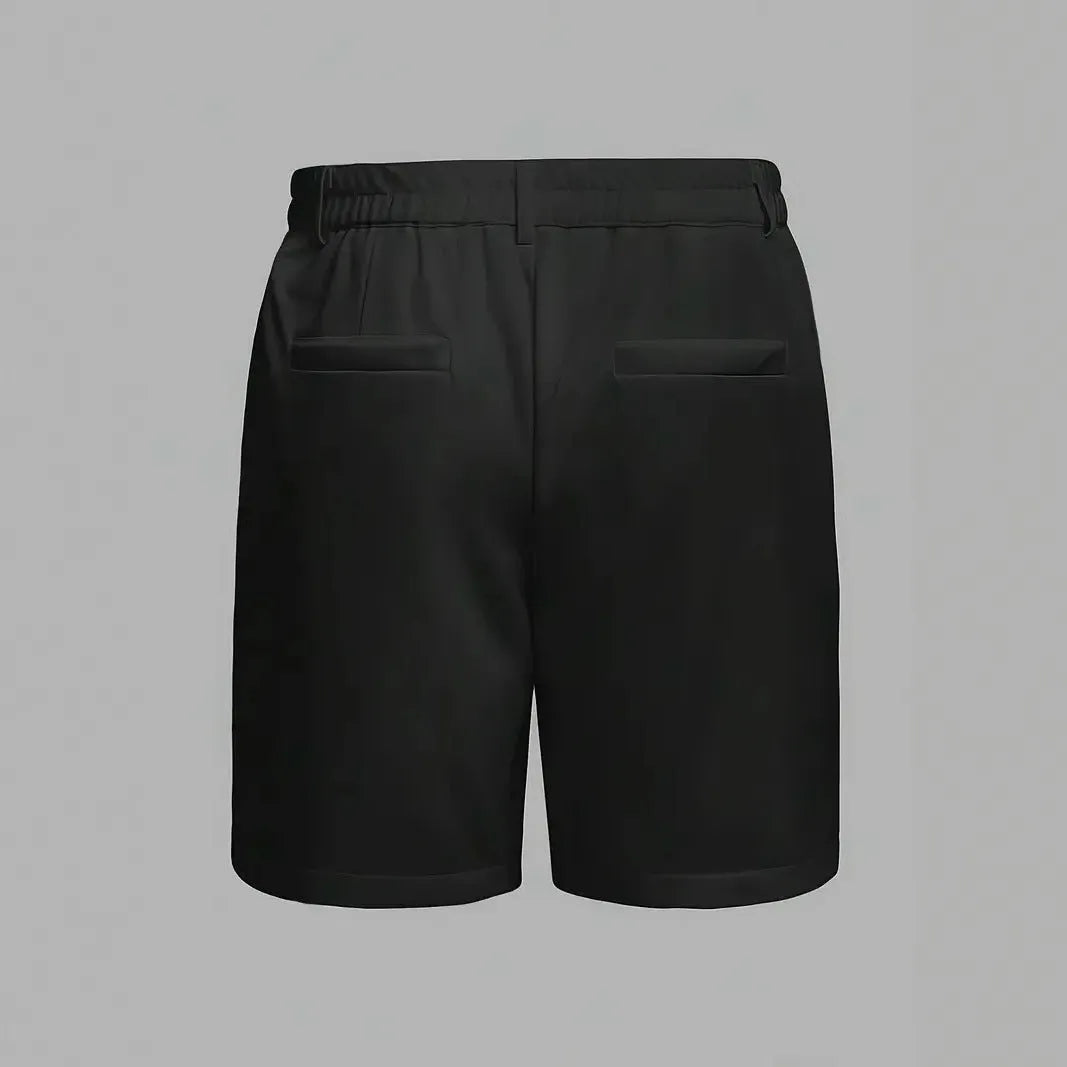 Men's solid colour cotton blend casual sports shorts with straight cut and Korean style design