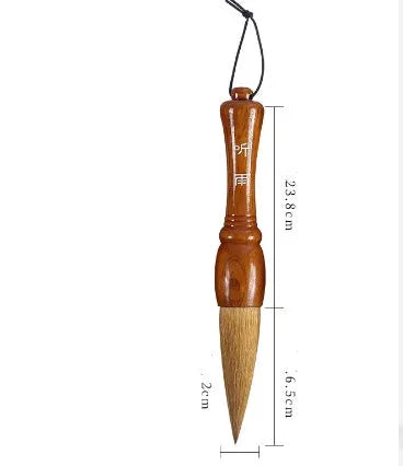 Large traditional Chinese calligraphy brush with wolf and sheep hair bristles and big bucket handle