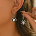 Retro fashion women's earrings with electroplated silver colour and creative design