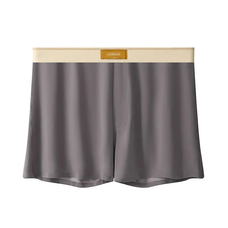 Men's solid colour loose fit ice silk underwear in 3-pack