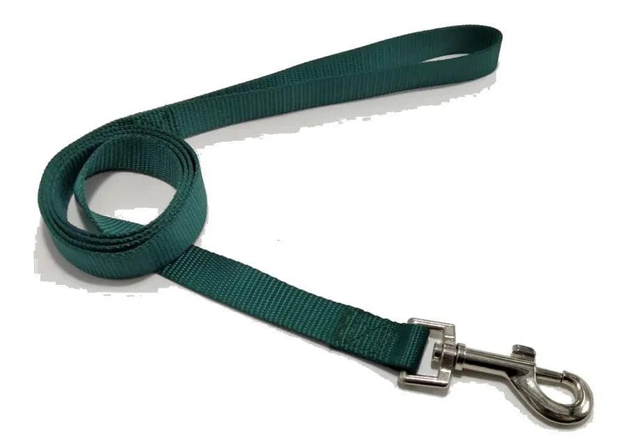 Solid colour polyester dog training rope with hand holding loop in multiple colour options