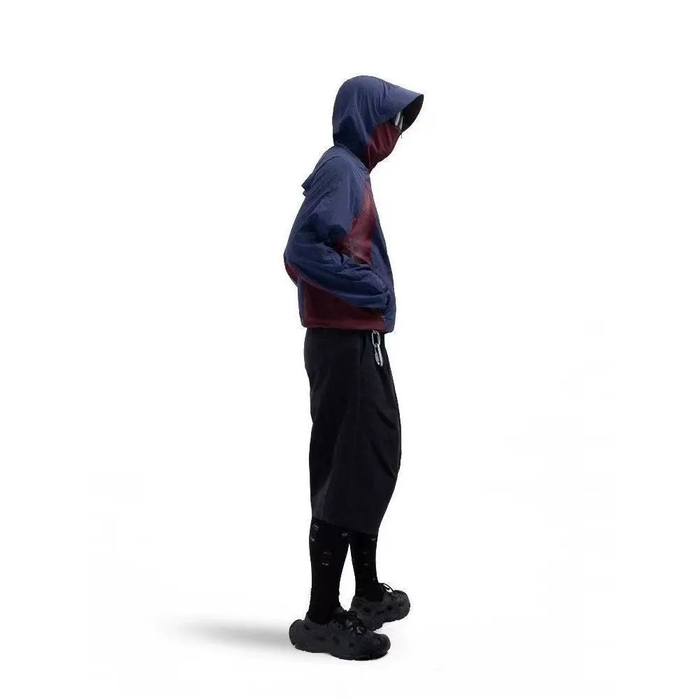 Mesh stitching UV protective nylon clothes in desert brown, light grey, red and blue colours