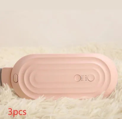 Menstrual heating pad smart warm belt with control screen in pink colour option