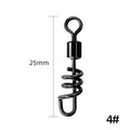 8-shaped fishing swivel connector in multiple sizes with copper or stainless steel construction