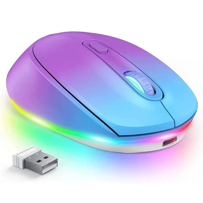 24g wireless rechargeable mouse for laptops with USB receiver in multiple colour options