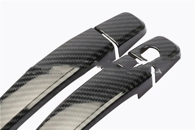 Carbon fibre pattern door handle trim cover for Opel Vauxhall Astra H and J models