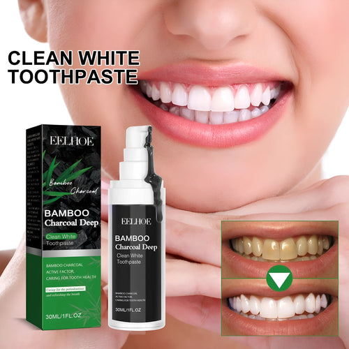30ml bamboo charcoal bright white stain removing toothpaste tube with natural whitening formula