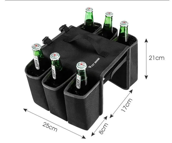 Black and blue orange bicycle double-sided drink storage bag with 2 litre capacity