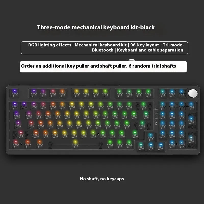 98-key wireless Bluetooth mechanical keyboard with multiple colour theme options