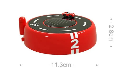 Round solar-powered car air freshener and decorative light in black, red or white modern design