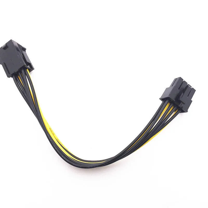 20cm 6P to 8P black extension cable for graphics card power connection