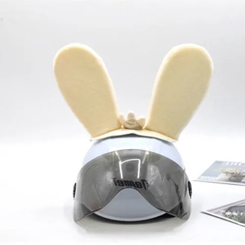 Rabbit Glow Ears locomotive-themed helmet ornament with velcro bottom attachment