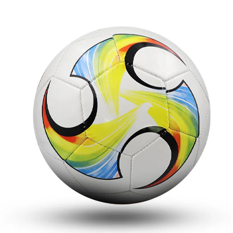 PVC football with machine-seam construction in No. 3 No. 4 No. 5 sizes for training and competition