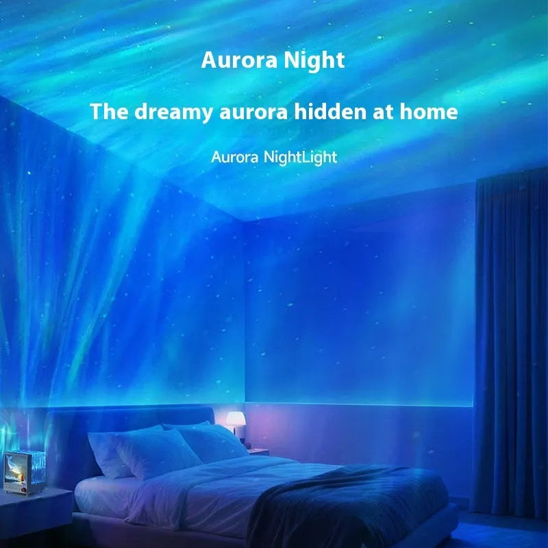 Aurora Treasure Box atmosphere projection lamp showing Star Sea Whale light projection and compact design