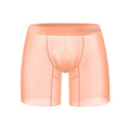 Ice silk men's boxer shorts in solid colours with low waist design