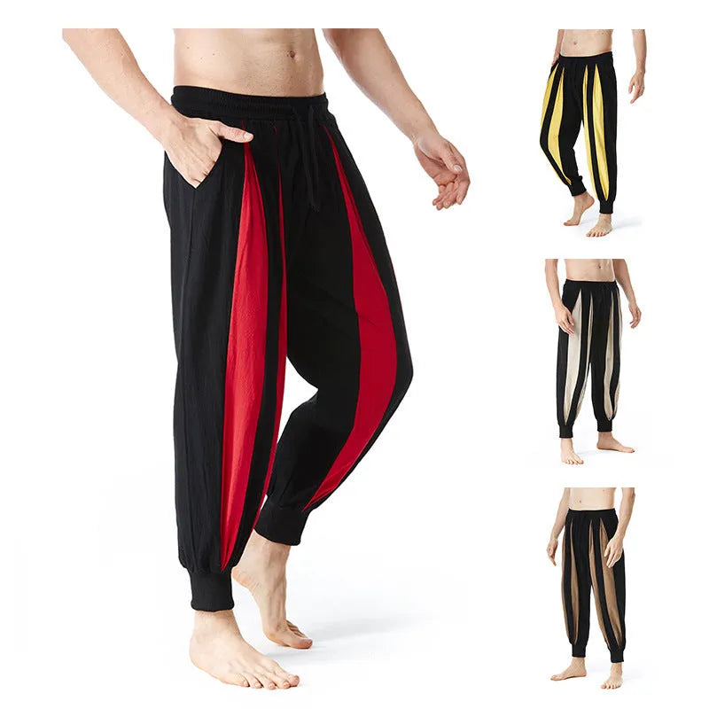 Men's straight leg casual trousers in polyester fabric available in multiple colours and sizes