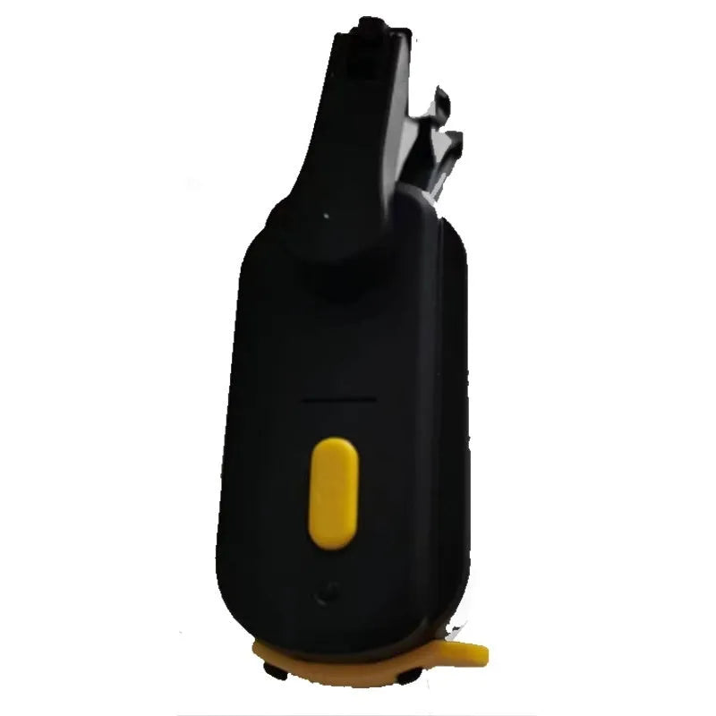 Black 800 mA electric wiper motor with 65 mm blade for motorcycle helmet visor.