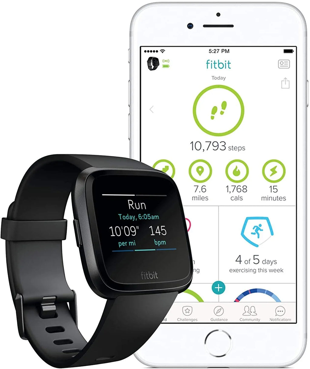 Black waterproof smart watch with heart rate monitor on a silicone wrist strap, showing a 1.4-inch screen.