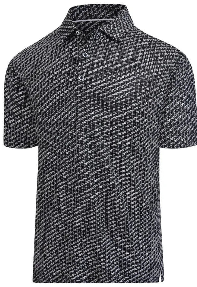 European fit men's short sleeve mesh t-shirt with 3D printed Japanese retro pattern and zipper decoration
