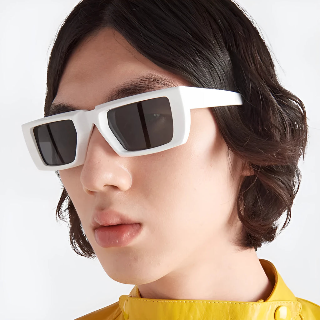 Y2K style UV400 sunglasses with full frame PC construction in multiple colour options