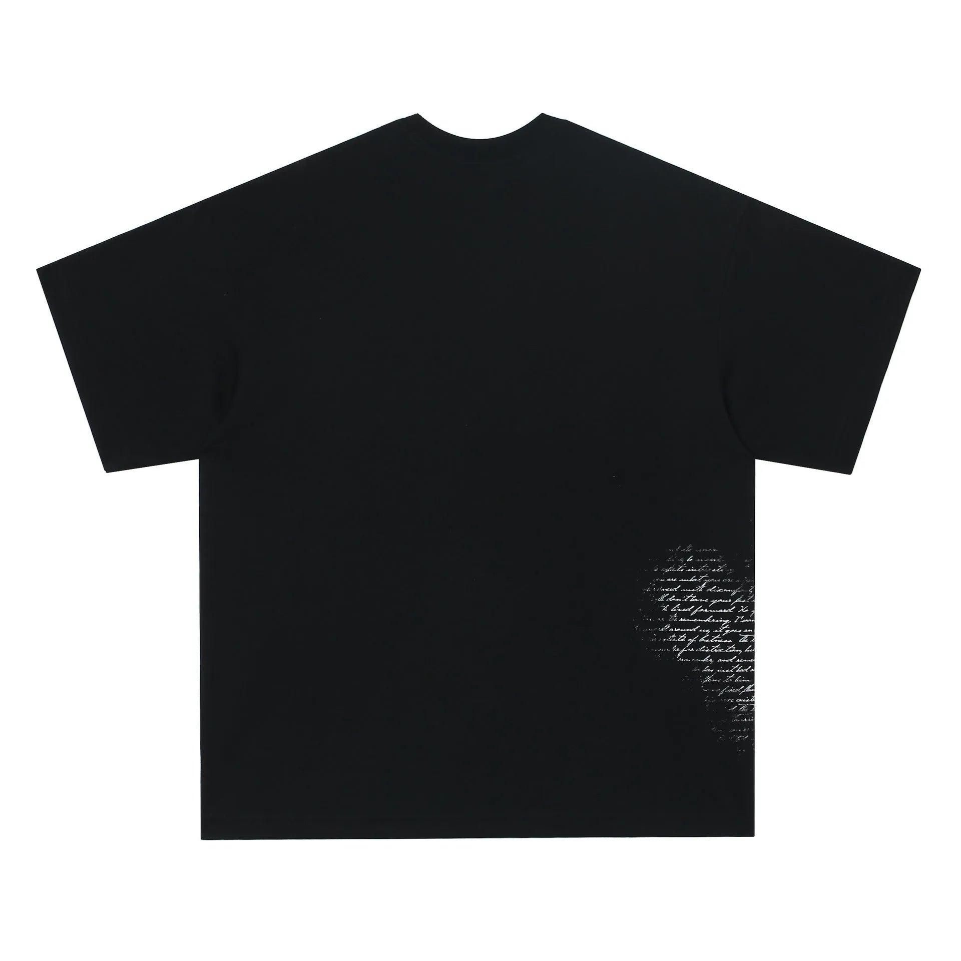 American Retro Hip Hop Gothic cotton T-shirt with bold letter pattern in black or white colour options