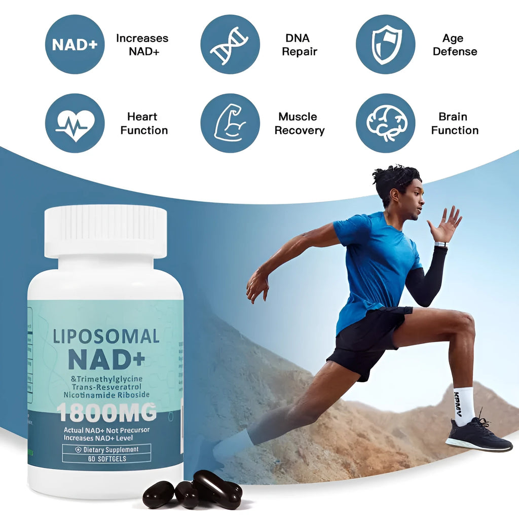 Nicotinamide mononucleotide gel capsules in bottle packaging with 60 or 120 piece options