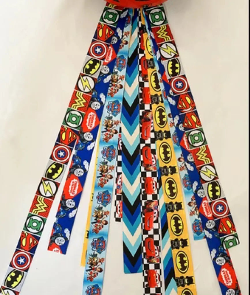 Children's helmet decorative streamer accessory in multiple colour choices for roller skating and biking