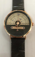 Men's gold and silver sports watch with 40mm round dial and stainless steel strap